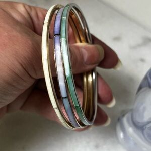 Elegant Multi-Color Bangle Set